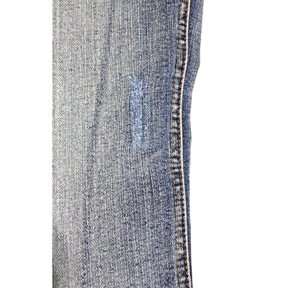 Y2K Bongo Jeans Size 5 Fearless Rhinestones Low Rise Heart Pocket Stretch Distre - Picture 10 of 13